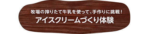 牧場の搾りたて牛乳を使って、手作りに挑戦！アイスクリームづくり体験